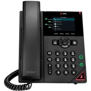 Poly VVX 250 4-Line IP Phone and PoE-enabled IP telefoon Zwart 4 regels LED