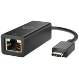 HP - USB-C® - RJ45 Adapter G2 - Ethernetadapter - Zwart - Plug-and-play