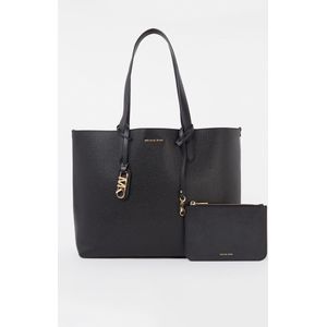 Michael Kors, Tassen, Dames, Zwart, ONE Size, Leer, Omkeerbare Zwarte Tote Tas Casual Stijl