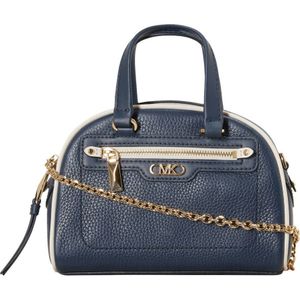 Michael Kors leren crossbody tas Williamsburg XS Bowling donkerblauw