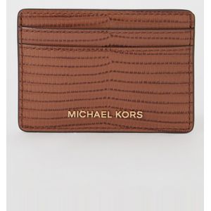 Michael Kors Jet Set pasjeshouder van leer met crocostructuur