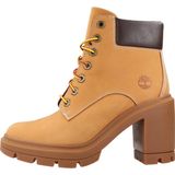 Veterboots - Effen - Leer - Middelhoge Hak