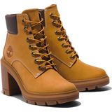 Veterboots - Effen - Leer - Middelhoge Hak