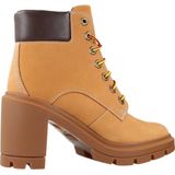 Veterboots - Effen - Leer - Middelhoge Hak