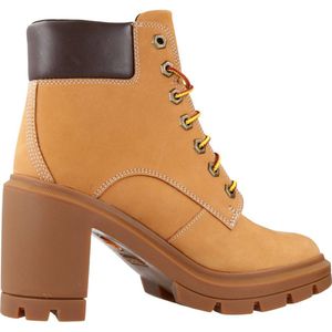 Veterboots - Effen - Leer - Middelhoge Hak