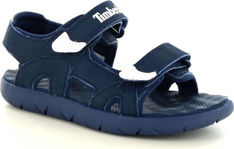 Donkerblauw - Wit Sandalen - Synthetisch Leer - Rubber Zool