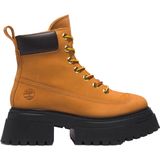 Timberland - Dames - Schoenen - Bruin - Leer - Waterdichte Hoge Veterlaarzen