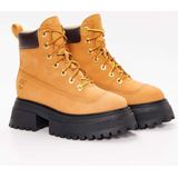 Timberland - Dames - Schoenen - Bruin - Leer - Waterdichte Hoge Veterlaarzen