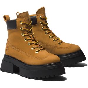 Timberland - Dames - Schoenen - Bruin - Leer - Waterdichte Hoge Veterlaarzen