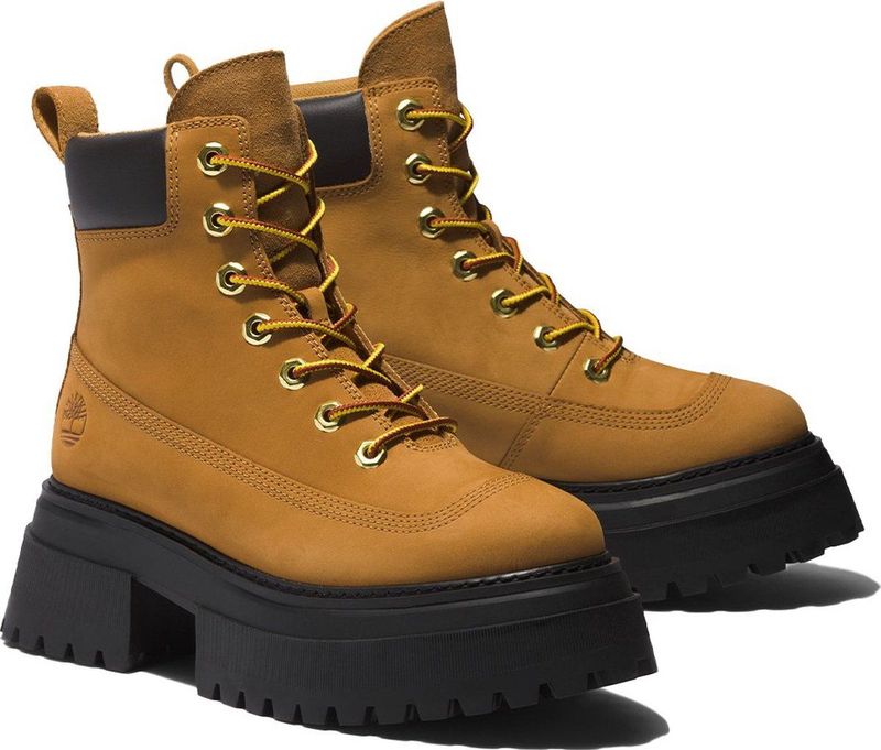 Timberland - Dames - Schoenen - Bruin - Leer - Waterdichte Hoge Veterlaarzen