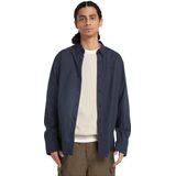 Tommy Hilfiger - Casual Overhemd - Marineblauw - Katoen - Lange Mouwen