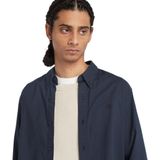 Tommy Hilfiger - Casual Overhemd - Marineblauw - Katoen - Lange Mouwen