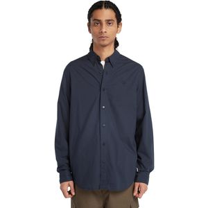 Tommy Hilfiger - Casual Overhemd - Marineblauw - Katoen - Lange Mouwen