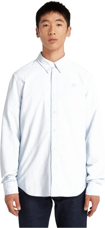 Timberland - TB0A6GPNB021 - Oxford Overhemd - Blauw - Lange Mouwen - Casual - Katoen - Duurzaam