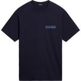 Napapijri S-hill 1 Korte Mouwen Ronde Hals T-shirt Blauw Zwart S Man