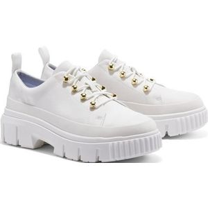 Timberland Greyfield Fabric Ox Low-Top Sneakers voor dames, Wit van wit, 37 EU
