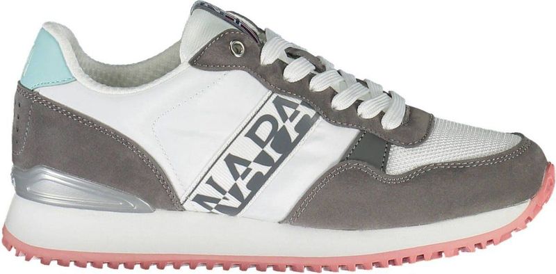 Napapijri - Witte Vetersneakers - Veelkleurig - Polyester - Contrastdetails