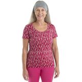 Icebreaker 150 Tech Lite Ii Glaci Cam Merino T-shirt Met Korte Mouwen Roze S Vrouw