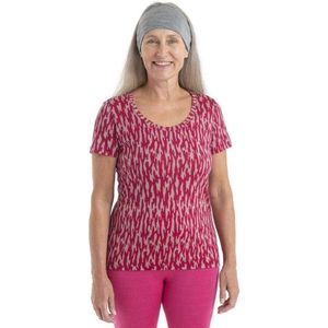 Icebreaker 150 Tech Lite Ii Glaci Cam Merino T-shirt Met Korte Mouwen Roze S Vrouw