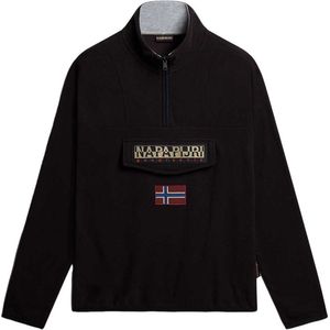 Napapijri T-burgee Halve Rits Sweatshirt Zwart Man