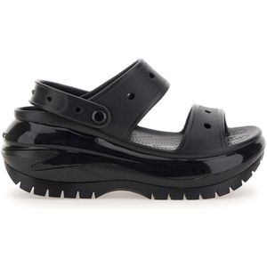 Crocs, Zwarte Sandalen Mega Crush Collectie Zwart, Dames, Maat:37 EU