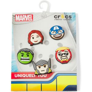 Crocs 5-pack Marvel Jibbitz Shoe Charms, Avengers Emojis