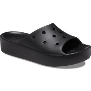 Crocs Classic Platform Slides Dames - Black- Dames, Black