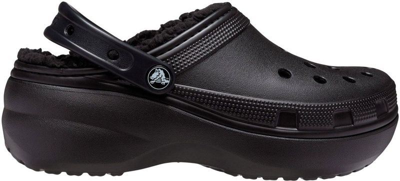 Crocs - Classic Platform Lined - Klompen - Black - Gevoerd