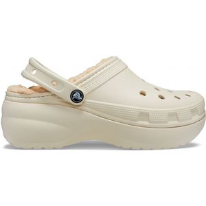 Crocs Classic Platform Lined Clogs Beige EU 38-39 Vrouw