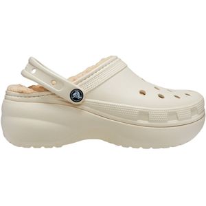 Crocs Sandaal Classic Platform Lined Clog - Kleur: Bone