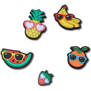 Crocs 5-pack Food Jibbitz Shoe Charms, Cute Fruit with Sunnies