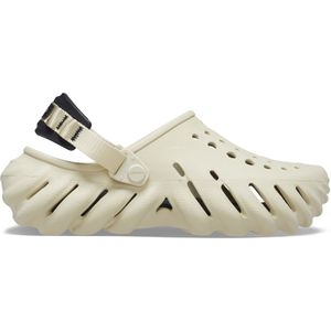 Crocs - Sandalen en slippers - Echo Clog Bone/Black voor Heren van Wol - Maat 39-40 - Beige