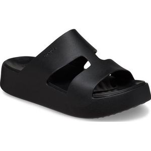 Crocs Dames Getaway Platform H-Strap sandaal, Zwart, 41/42 EU