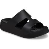 Crocs Dames Getaway Platform H-Strap sandaal, Zwart, 37/38 EU