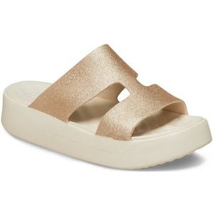 Crocs  Getaway PlatformGlitterH-Strap  slippers  dames Beige