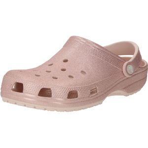 Crocs Classic Glitter Clog, Badesandale, Hausschuh, Sommerschuh, Schlappen, Schlupfschuh mit Glitzer verziert