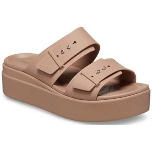 Crocs Brooklyn Low Wedge Sandal 207431-2Q9, Vrouwen, Bruin, Slippers, maat: 41/42