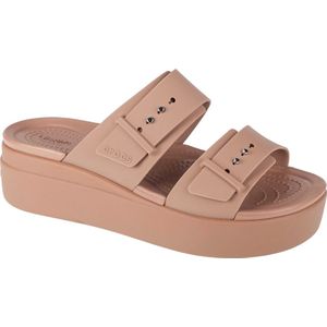 Crocs Brooklyn Low Wedge Sanda7431-2Q9 Vrouwen Bruin Slippers