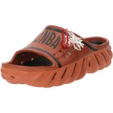 NBA - Muiltjes - Gevoerd - Tekst Print - Open Toe - Platte Hak