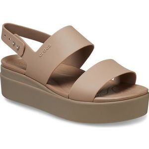 Crocs, Schoenen, Dames, Beige, 39 EU, Lage Sleehak Sandalen voor Vrouwen