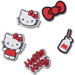 Crocs Hello Kitty Shoe Charm 5 stuks, personaliseerbaar met Jibbz voor schoenen, uniseks, Hello Kitty, eenheidsmaat, Hello Kitty, Eén maat