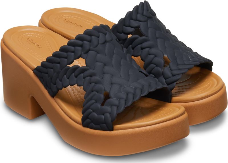 Crocs - Brooklyn Woven Heel Sandalen - Zwart - Matlite™