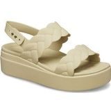 Crocs - Brooklyn Woven Low Wedge - Slippers - Zwart - Matlite™