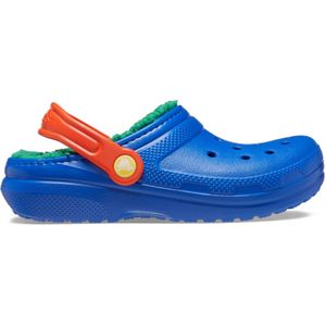 Crocs Klassieke gevoerde klomp K, blauwe bout/multi, 1 UK, Blauwe bout Multi, 32/33 EU