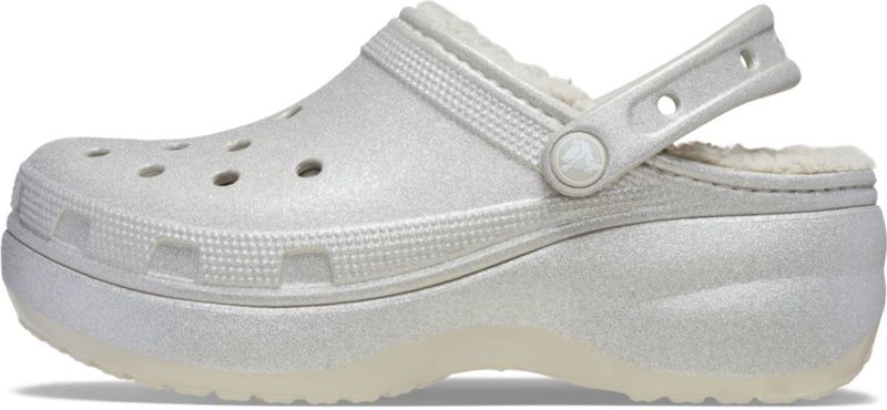 Crocs - Glitter Lined Clog - Klompen - Zwart - Imitatiebont