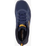 Skechers Track-Syntac Sneaker voor heren, Marineblauw lederen mesh trim, 39.5 EU