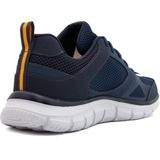 Skechers Track-Syntac Sneaker voor heren, Marineblauw lederen mesh trim, 39.5 EU