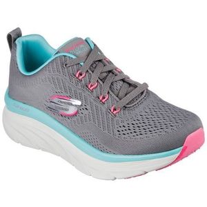 Skechers Dames D'lux Walker Fresh Finesse Sneaker, Grijs, 38 EU