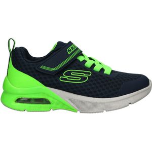 Skechers Microspec Max kinder sneakers blauw/groen - Maat 36 - Extra comfort - Memory Foam