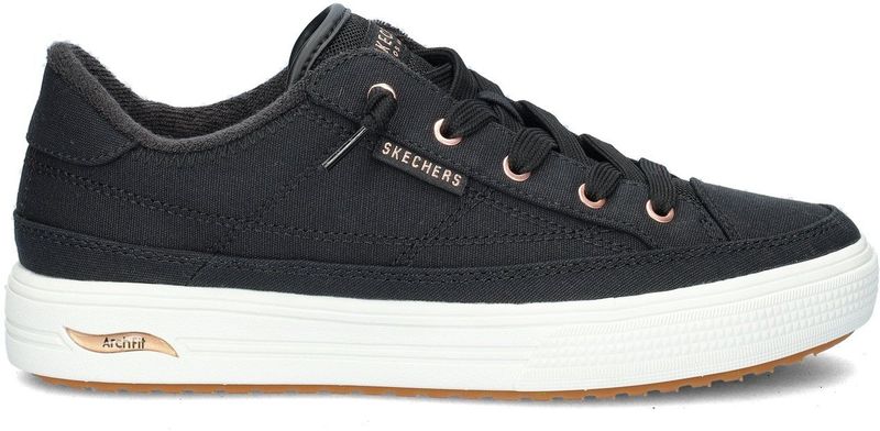 Skechers - Arch Fit Arcade - Dames Sneakers - Zwart - Vegan Materiaal